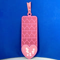 Heart Shaker Bookmark – Parchment Paper with Silver Confetti