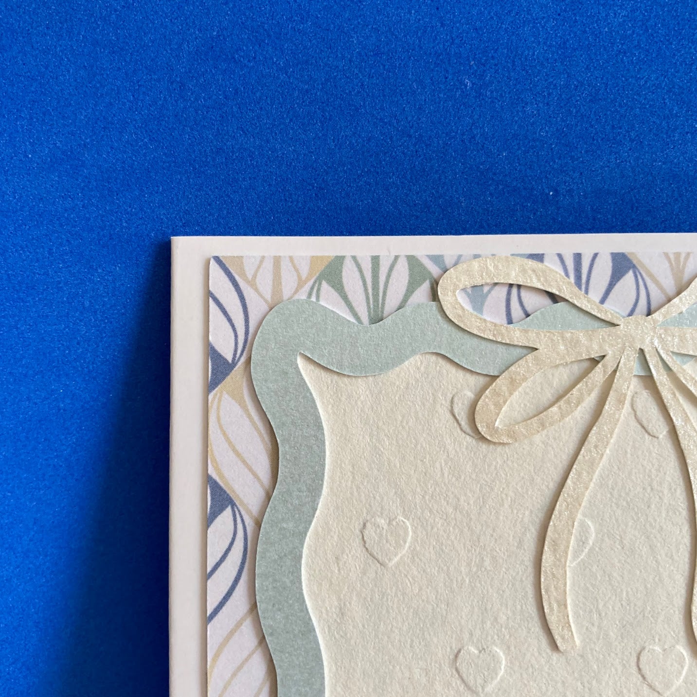 Baby Bird New Baby Card | Handmade Papercraft with Doily Sentiment