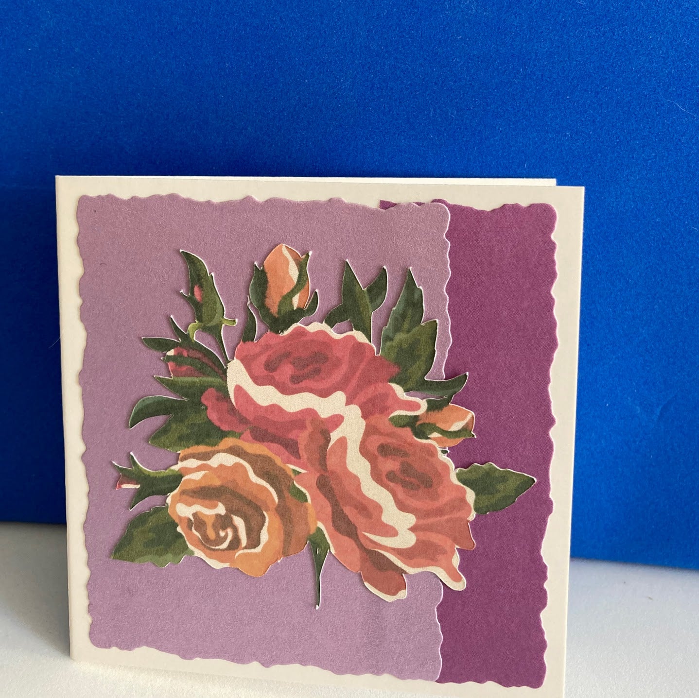 Bunch of Roses - Handmade Small Gift Card with Envelope & Banner