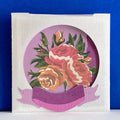 Bunch of Roses - Handmade Small Gift Card with Envelope & Banner