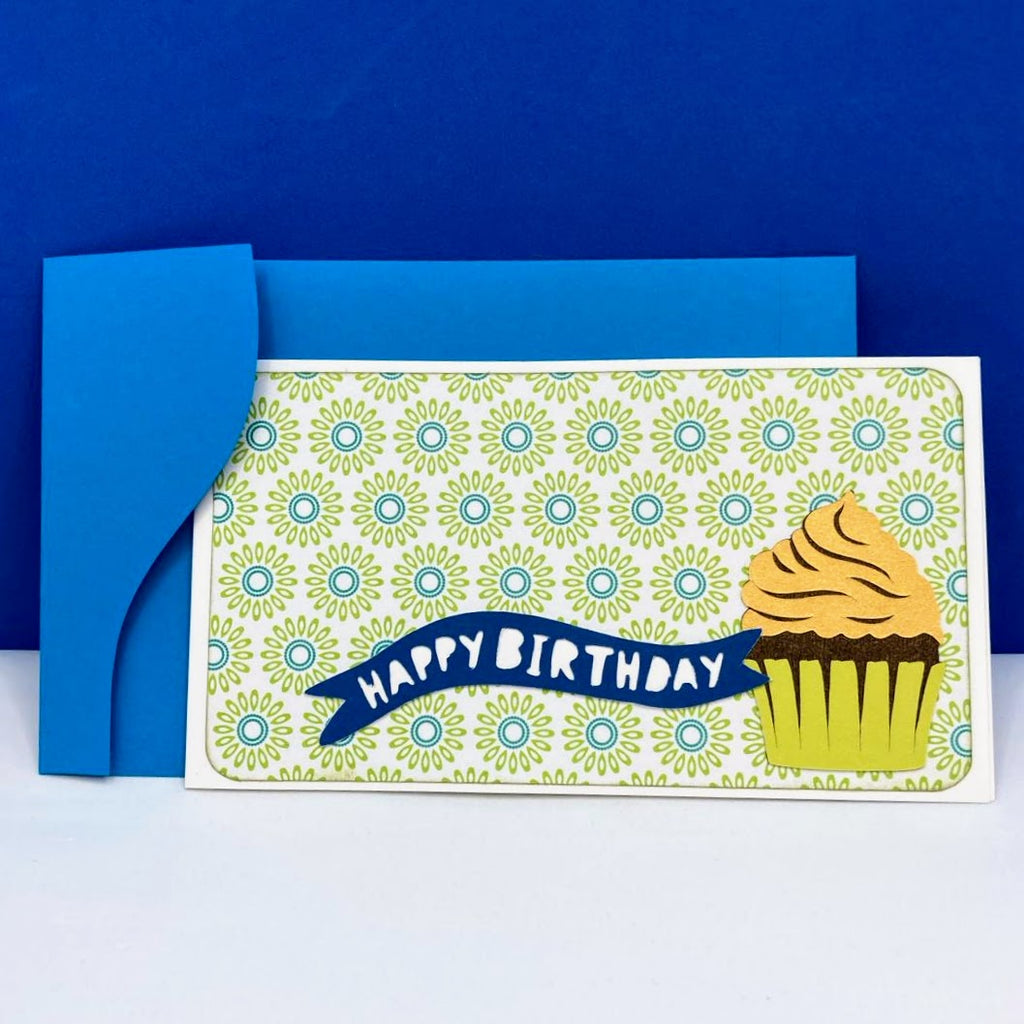 Happy Birthday Card | Chocolate-Golden Cupcake