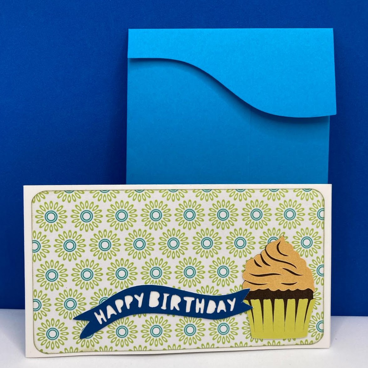 Happy Birthday Card | Chocolate-Golden Cupcake