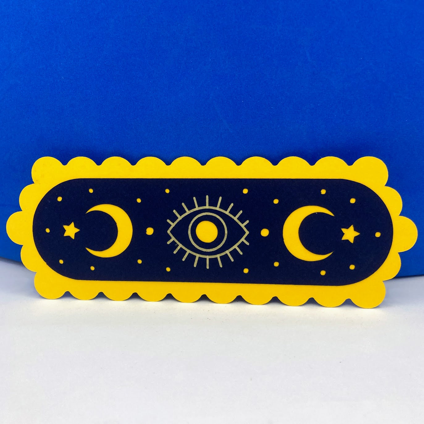 Celestial Handmade Bookmark, Layered Paper, Golden Details