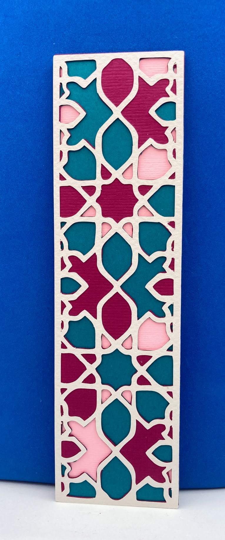 Handmade Geometric Paper Bookmark with Envelope