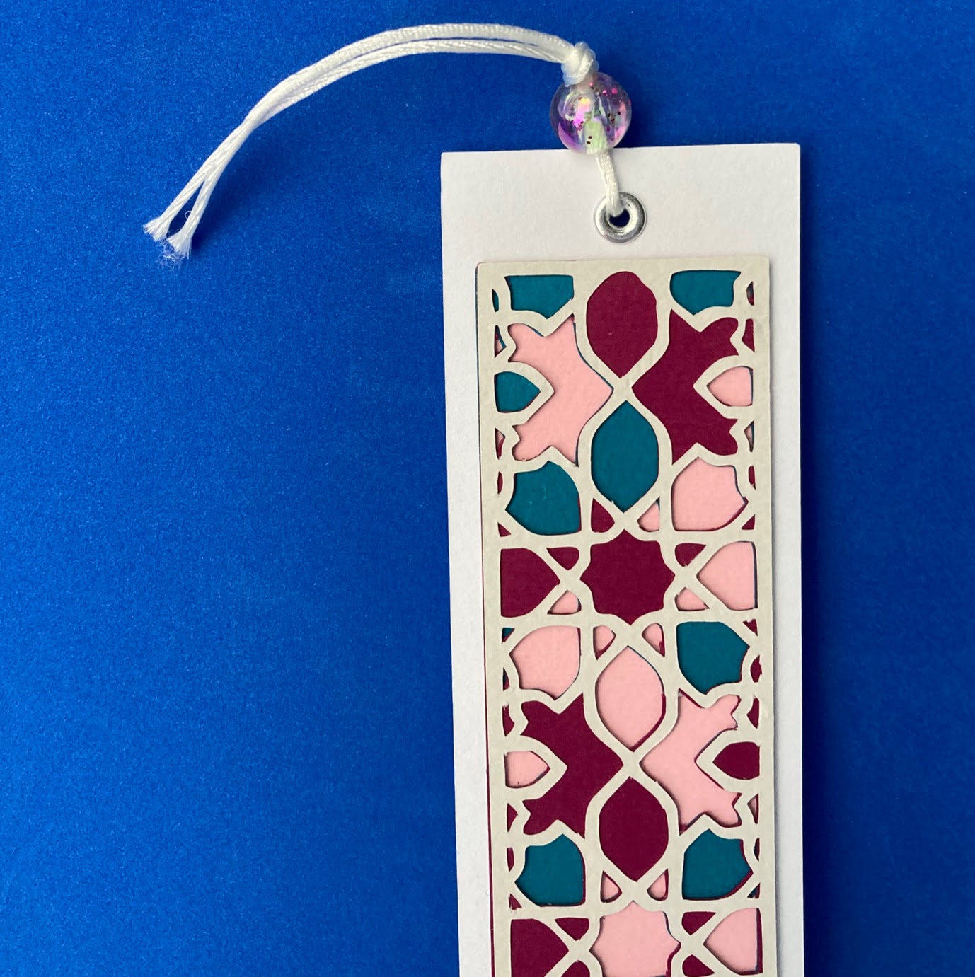 Handmade Geometric Paper Bookmark with Envelope