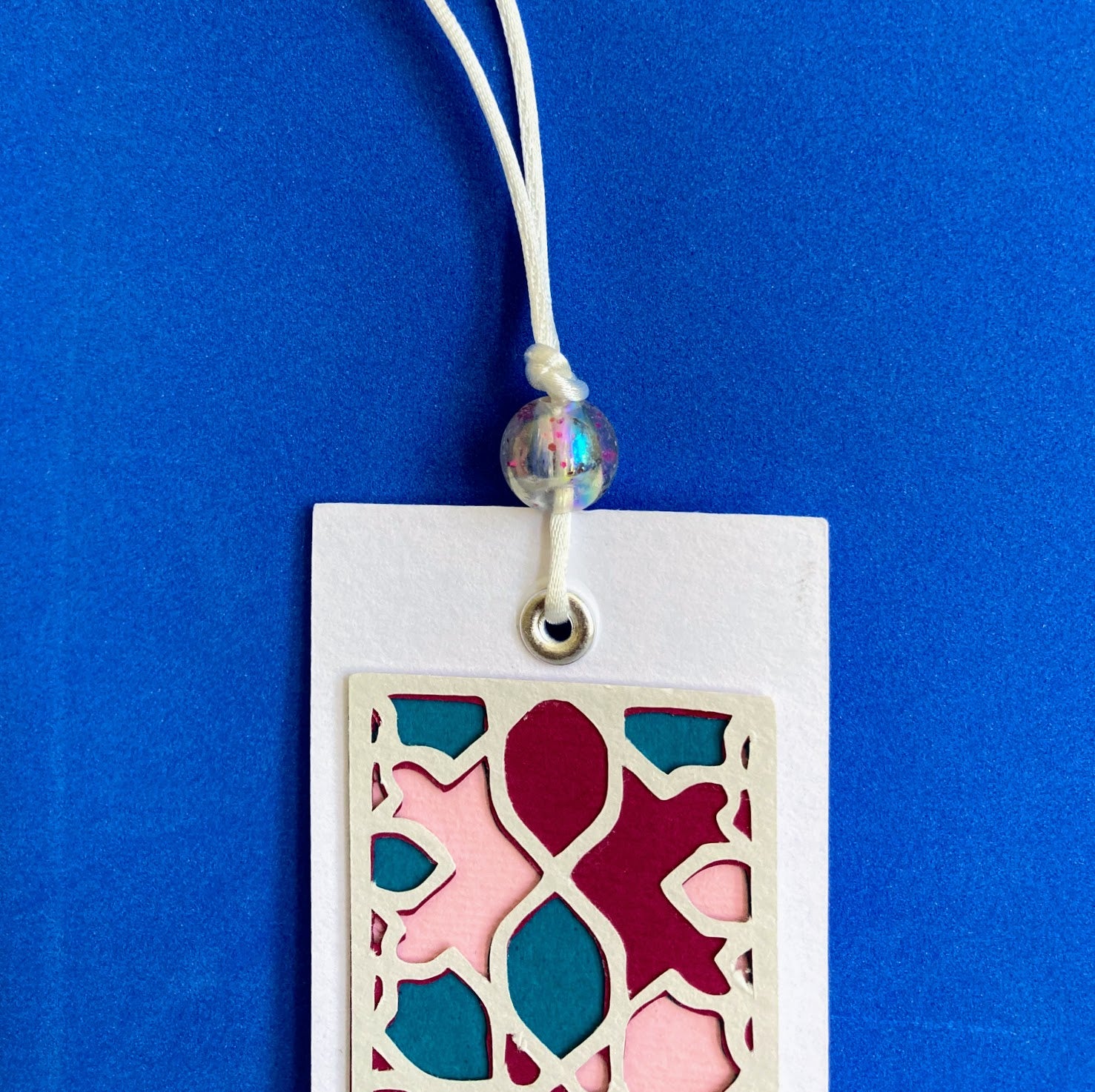 Handmade Geometric Paper Bookmark with Envelope