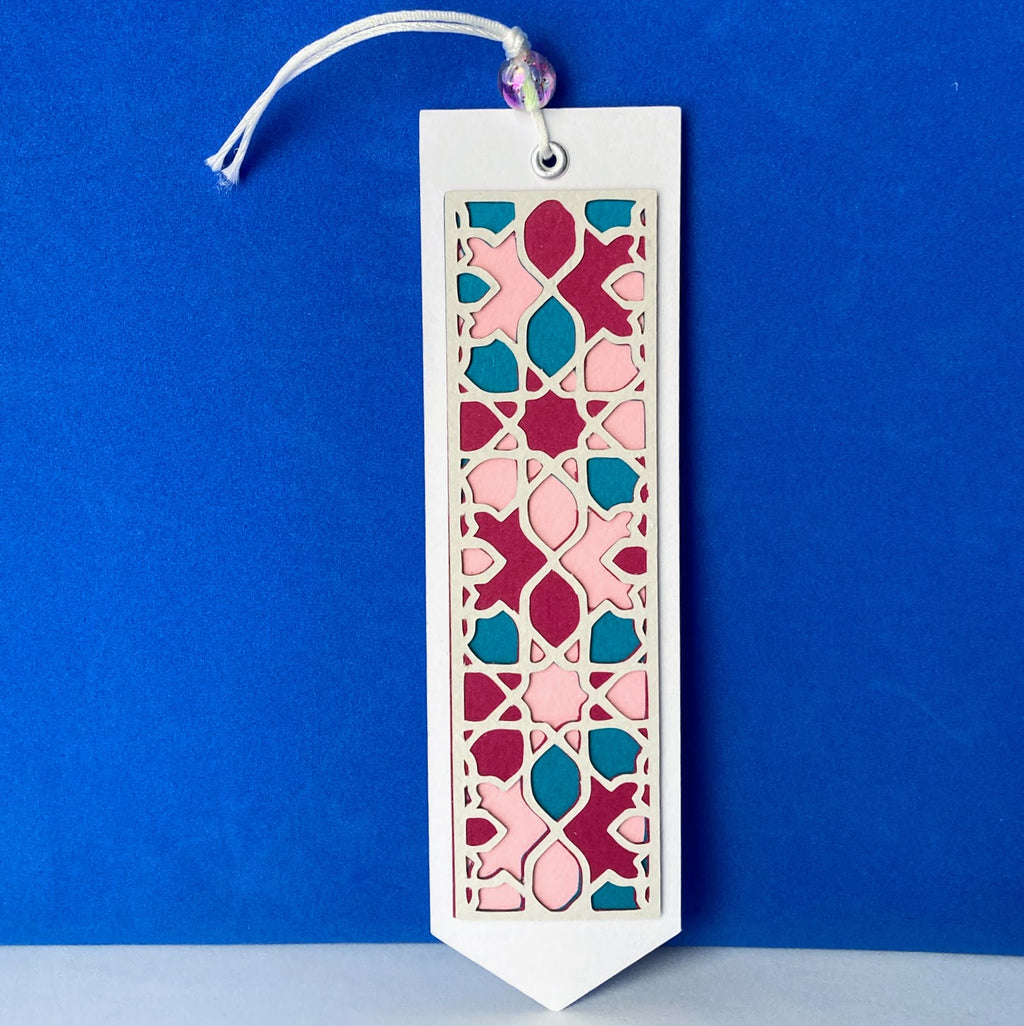 Handmade Geometric Paper Bookmark with Envelope