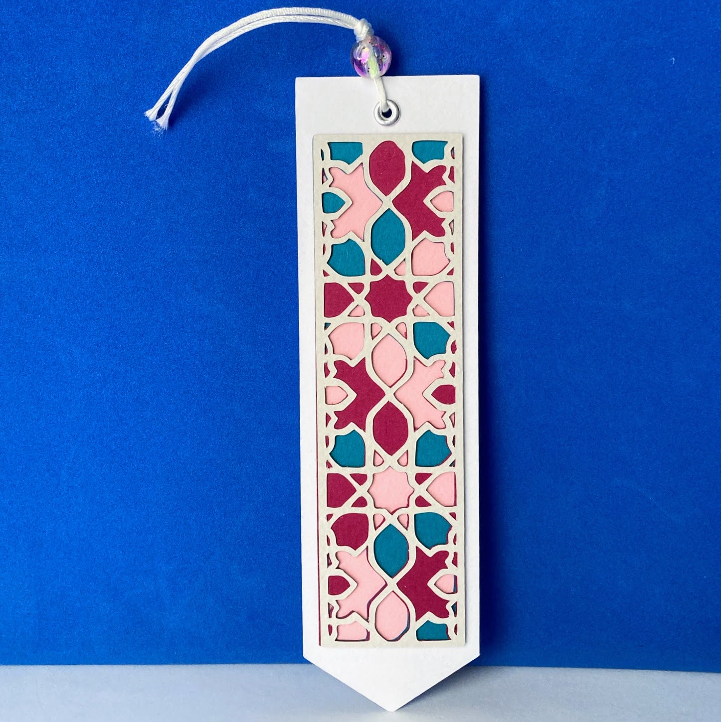 Handmade Geometric Paper Bookmark with Envelope