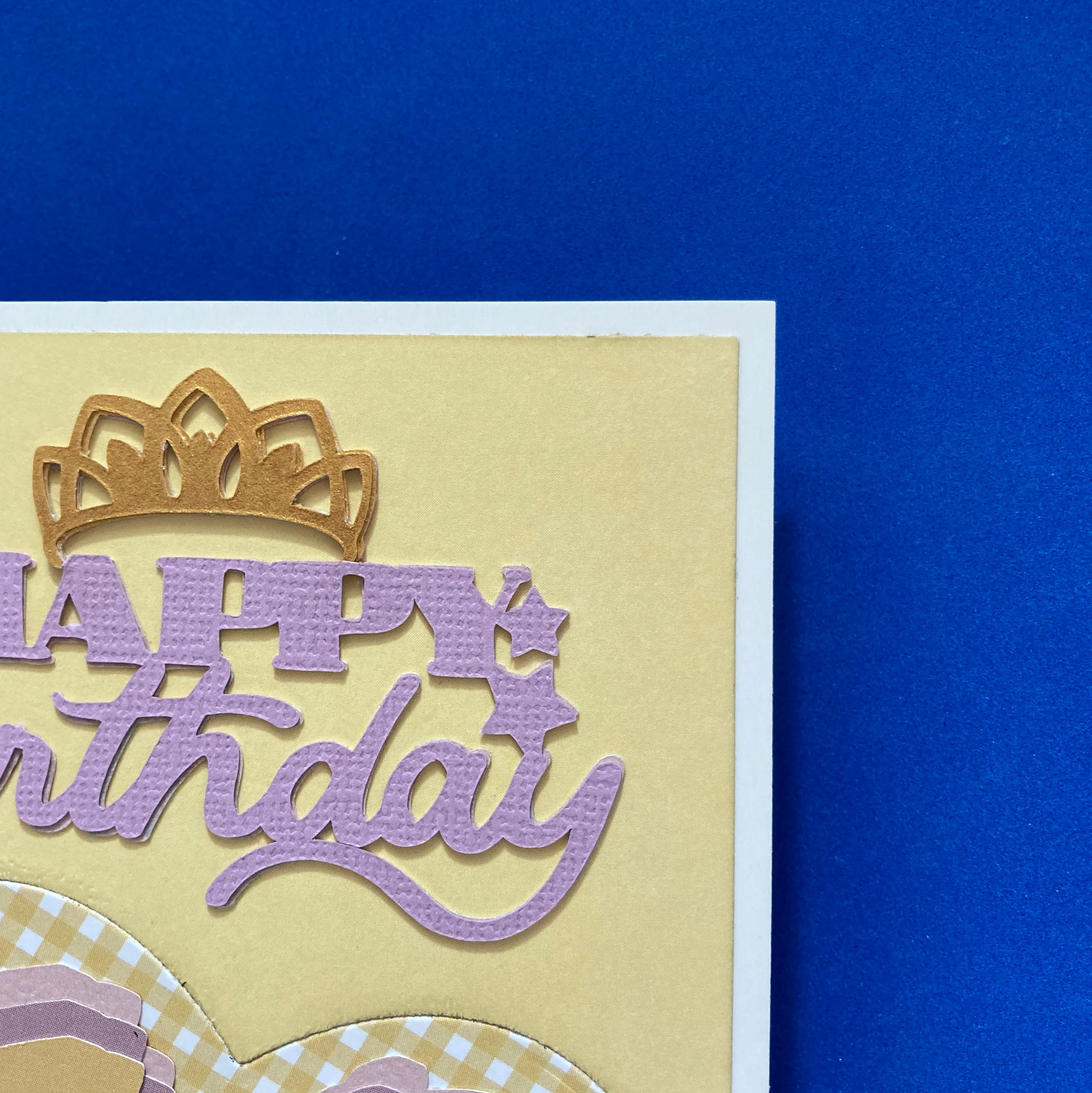 HAPPY BIRTHDAY CARD - Tiara with Paint Heart Stroke