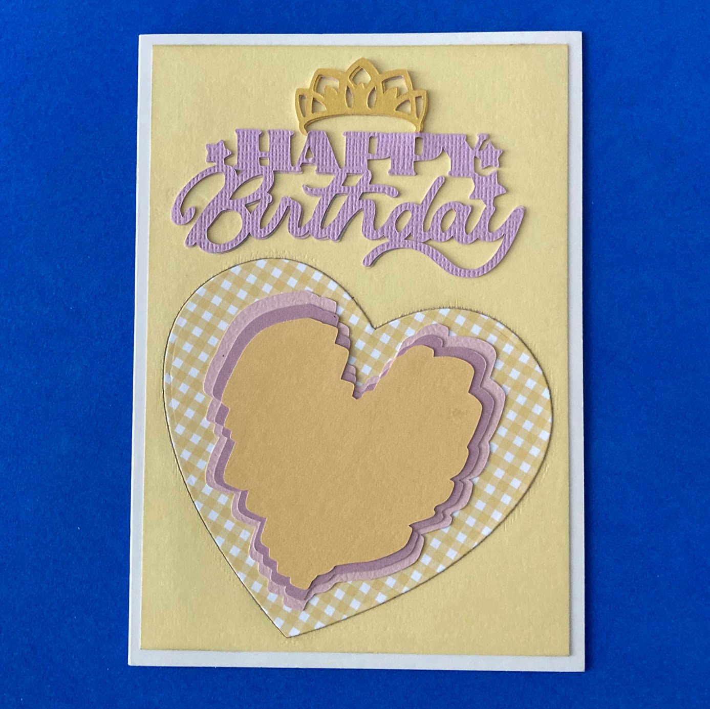 HAPPY BIRTHDAY CARD - Tiara with Paint Heart Stroke