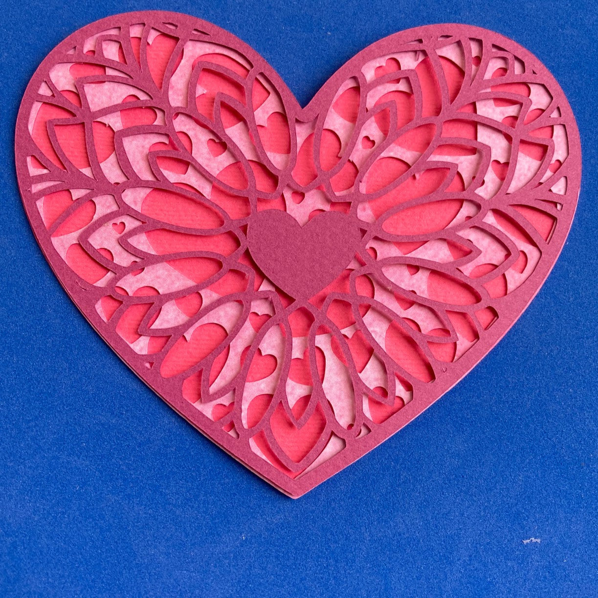 HEART SHAPED MANDALA-3,5 Inches, 3 Layers