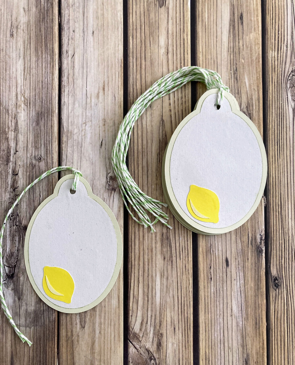Lemon Tag with Twine Cotton Thread