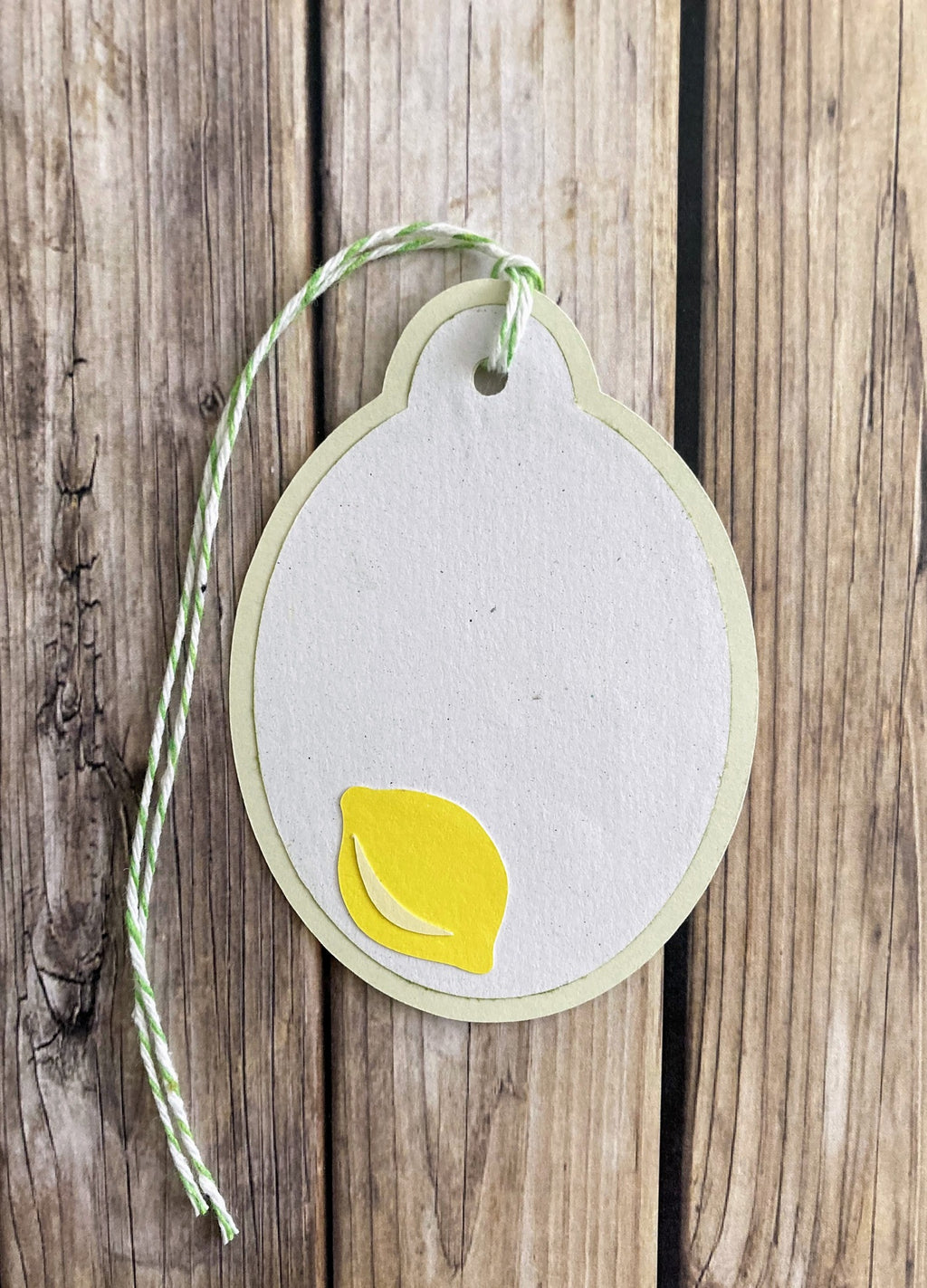 Lemon Tag with Twine Cotton Thread