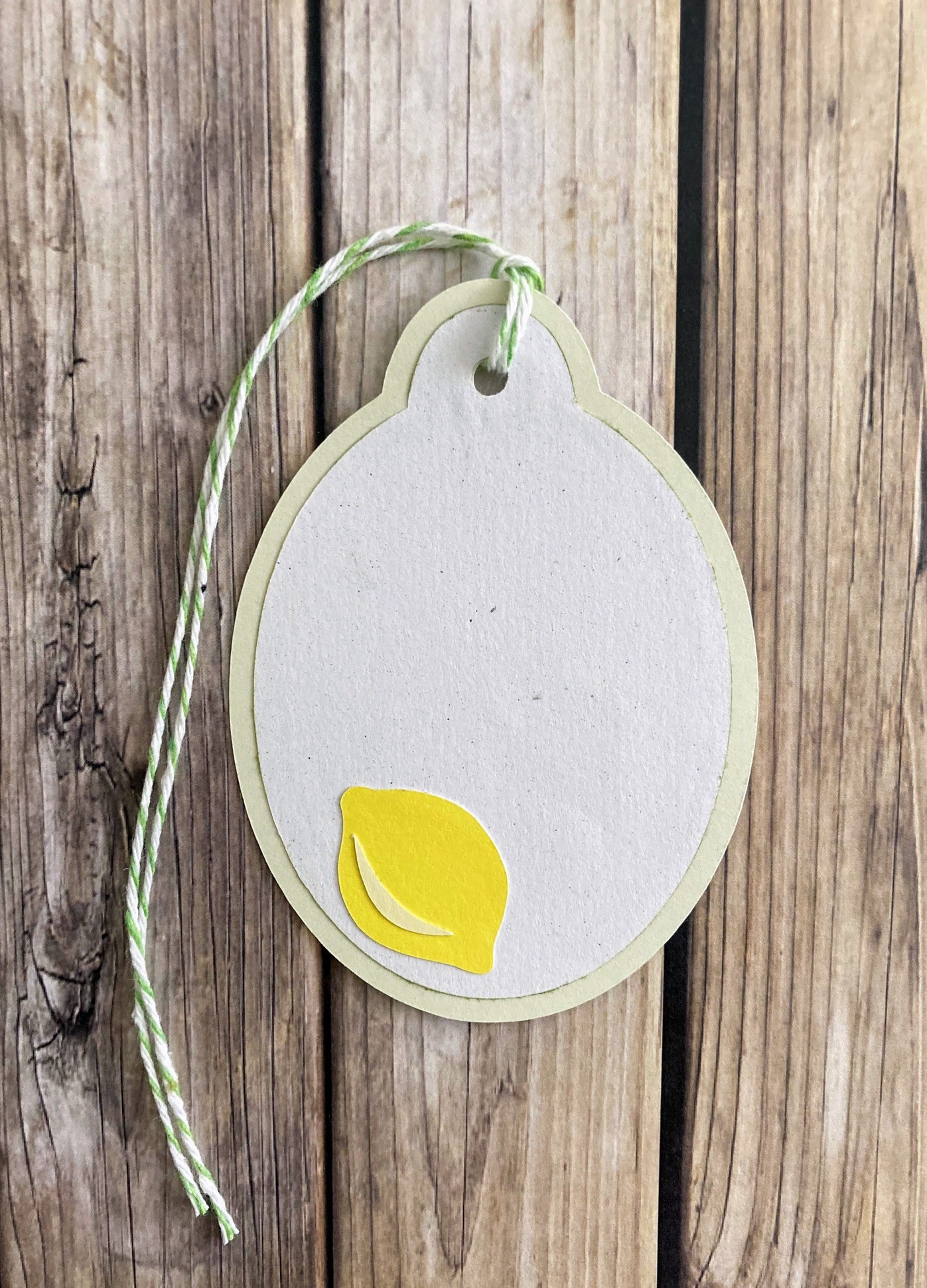 Lemon Tag with Twine Cotton Thread