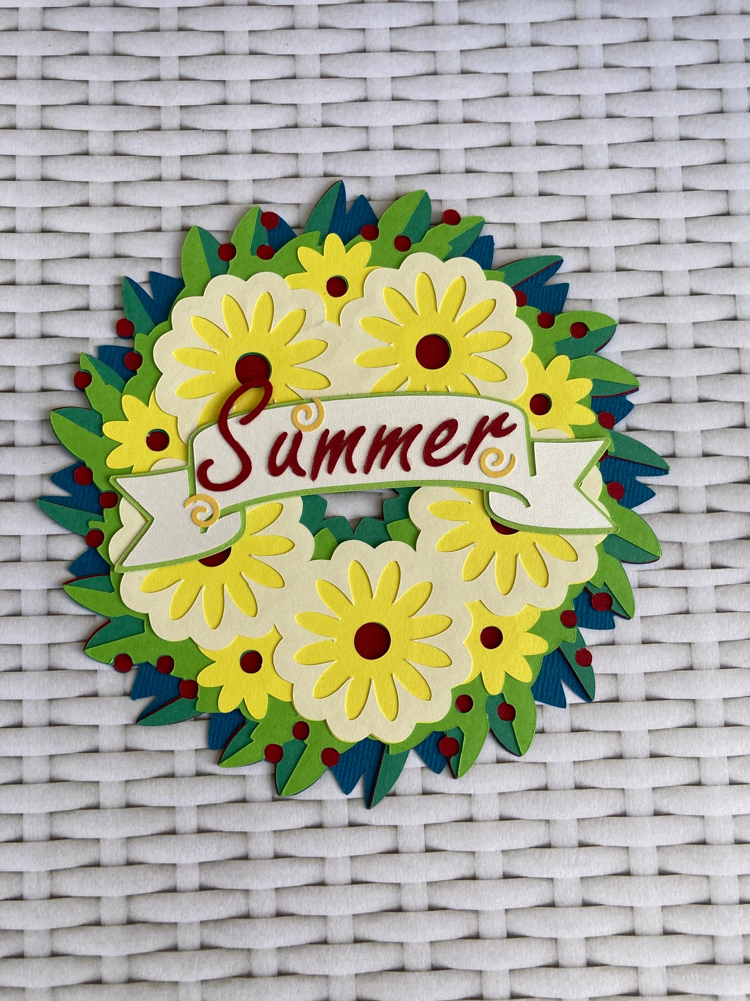 Summer Wreath with Banner and Title