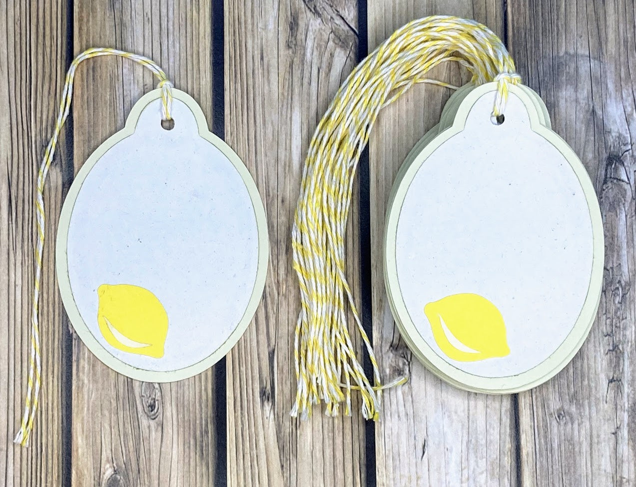 Lemon Tag with Twine Cotton Thread