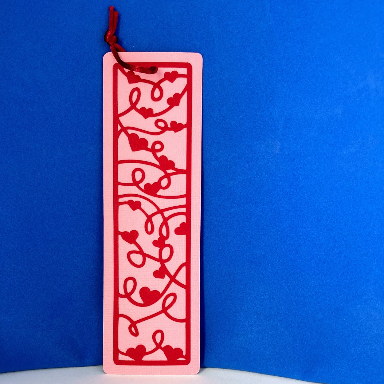 Hearts Flow Bookmark – Handmade Papercraft