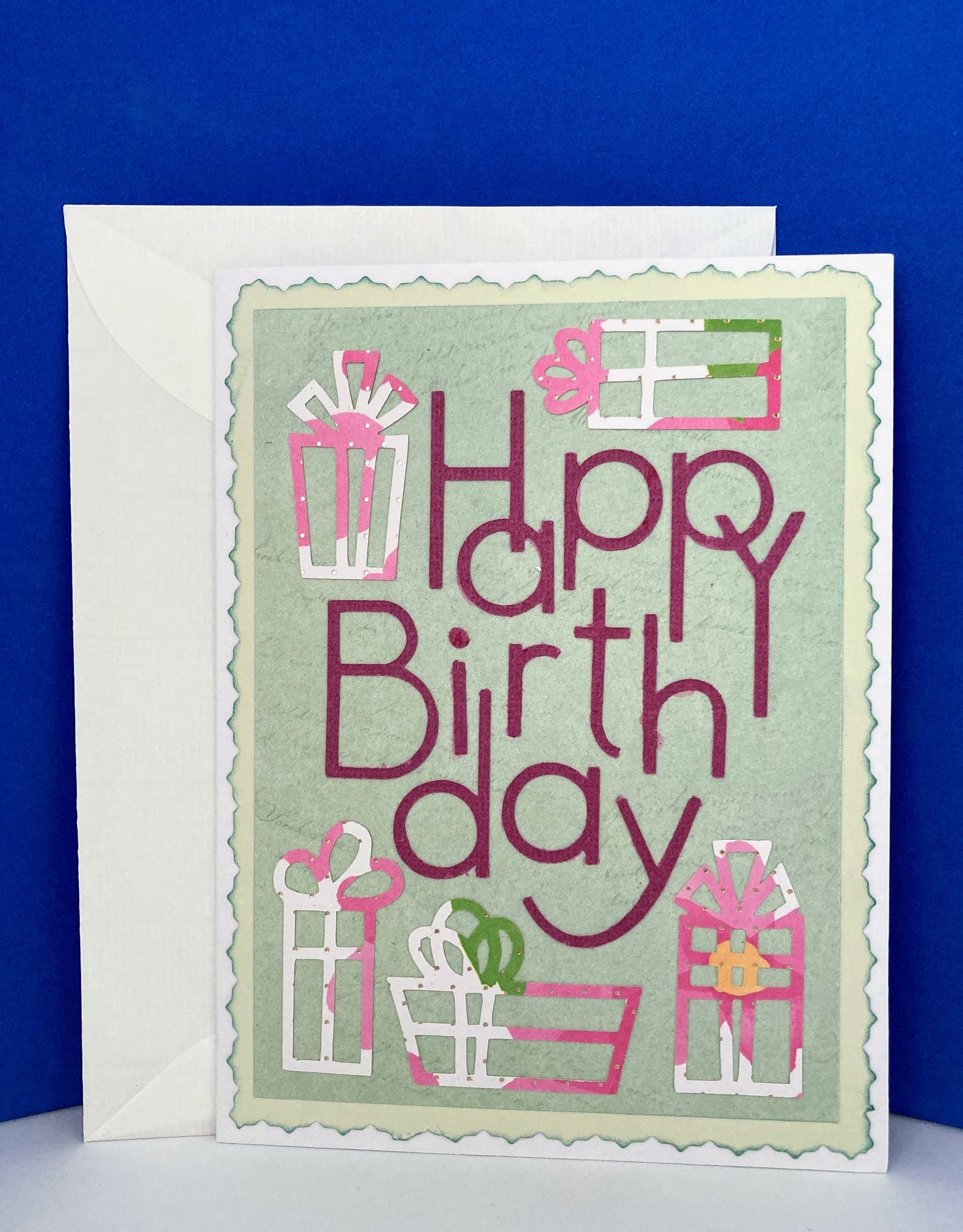 Happy Birthday Card with 5 Gifts | Handmade Embossed Card