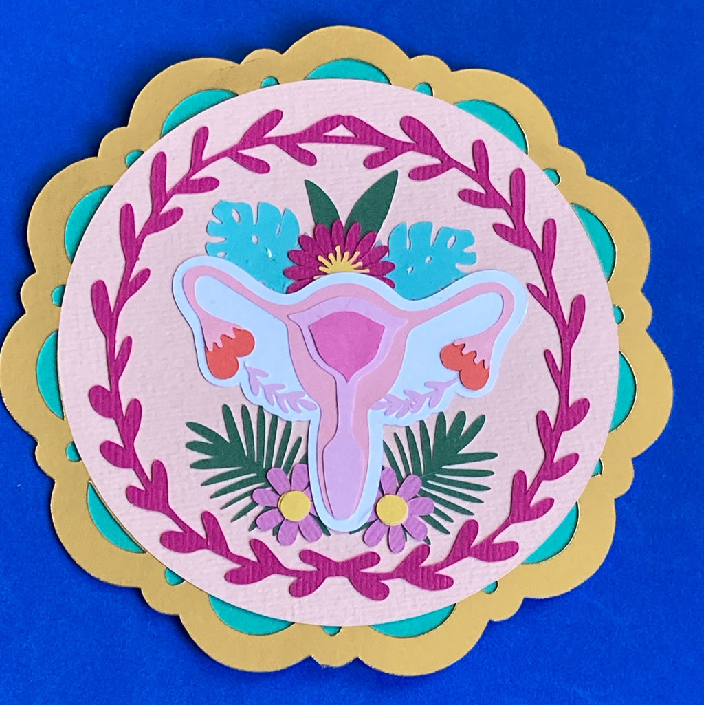 Floral Uterus Decorative Papercrafts