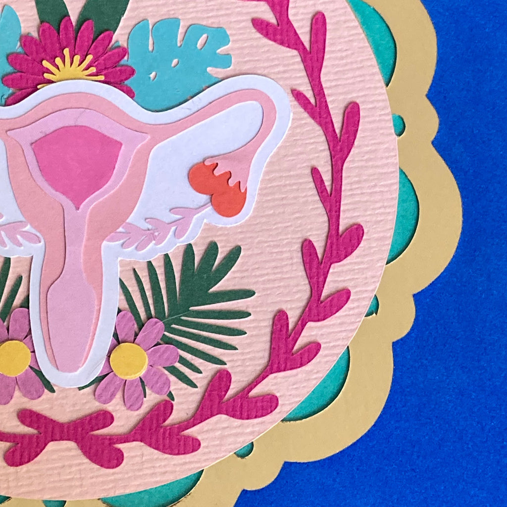 Floral Uterus Decorative Papercrafts