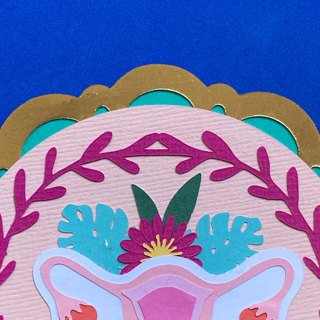 Floral Uterus Decorative Papercrafts