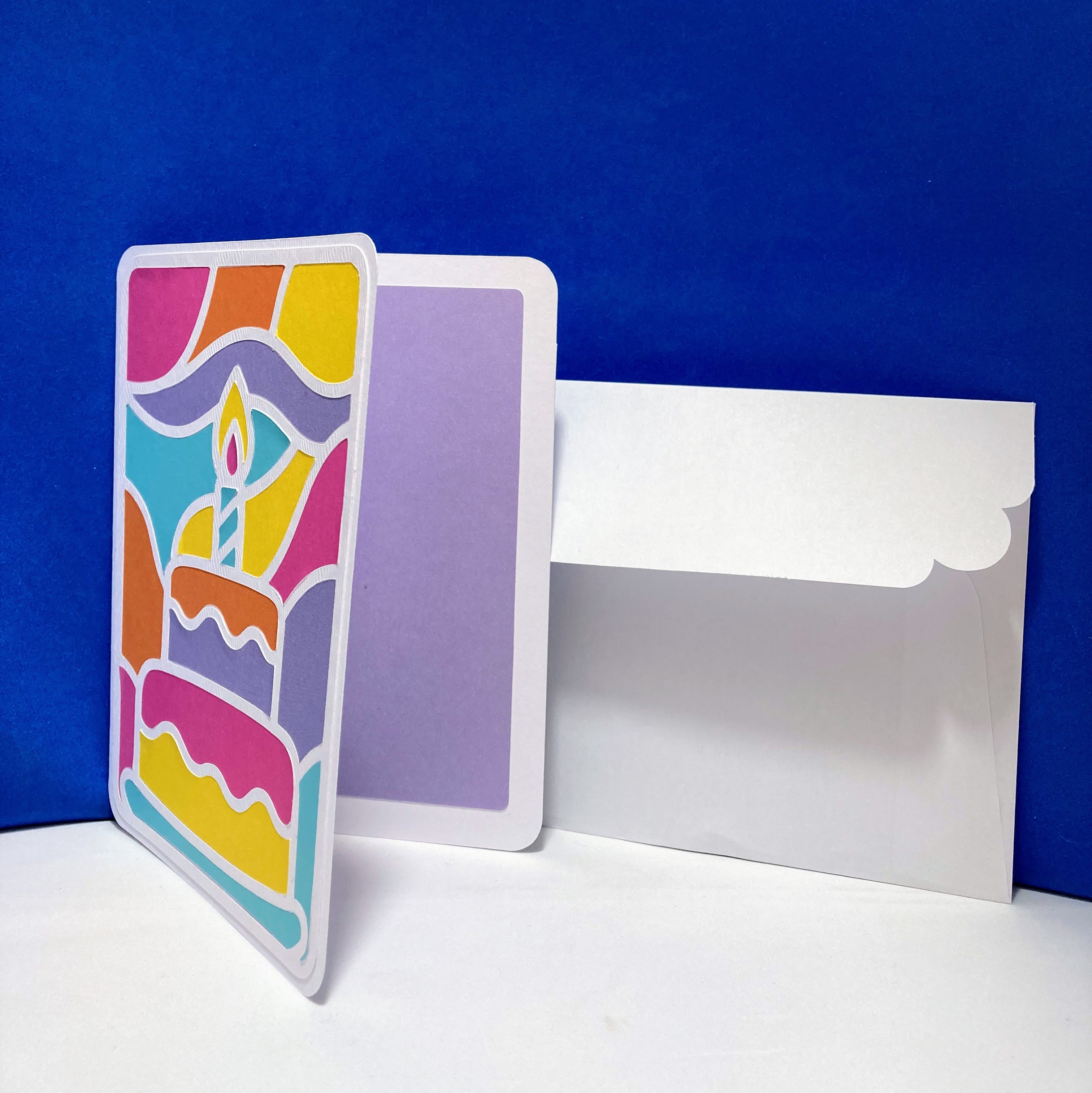 Birthday Cake Card - Mosaic Style