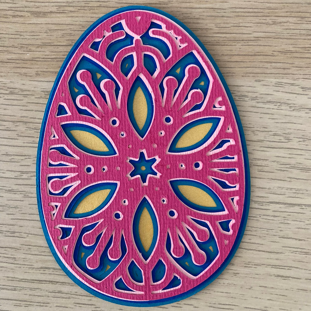 Egg Mandala Multilayer Papercraft – Decorative Cut Out