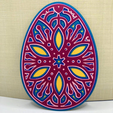 Egg Mandala Multilayer Papercraft – Decorative Cut Out