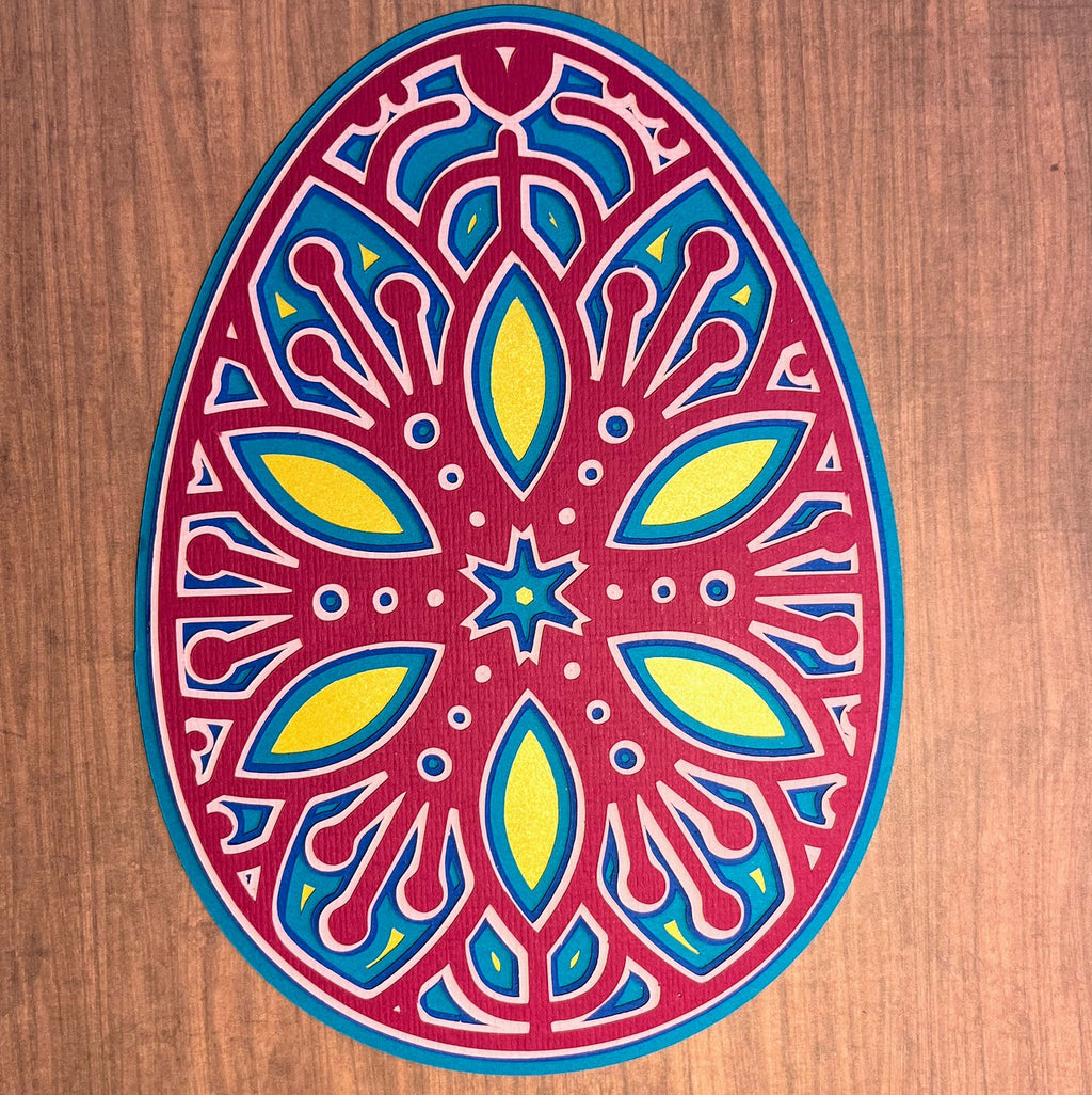 Egg Mandala Multilayer Papercraft – Decorative Cut Out