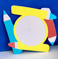 Pencil Frame Papercraft Label Size 1 Large - Handmade Back to School papercraft by Magdina Creativa