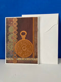 STEAMPUNK POCKET WATCH Masculine Card - front view with envelope