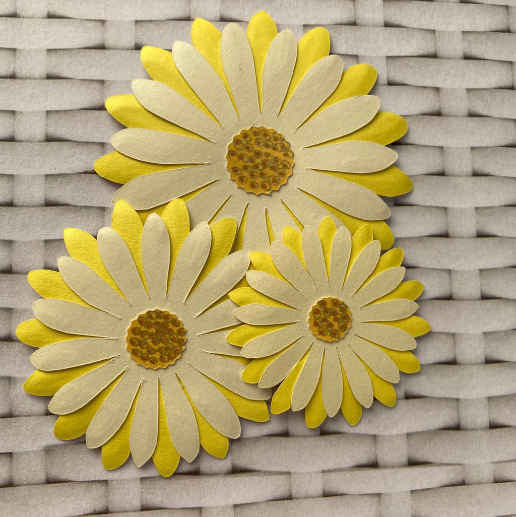 Paper Daisy Die Cut Flowers - Three Sizes