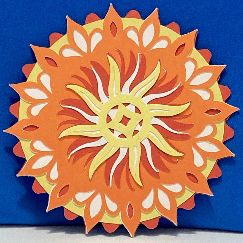 SUN MANDALA Handmade Multilayered Paper