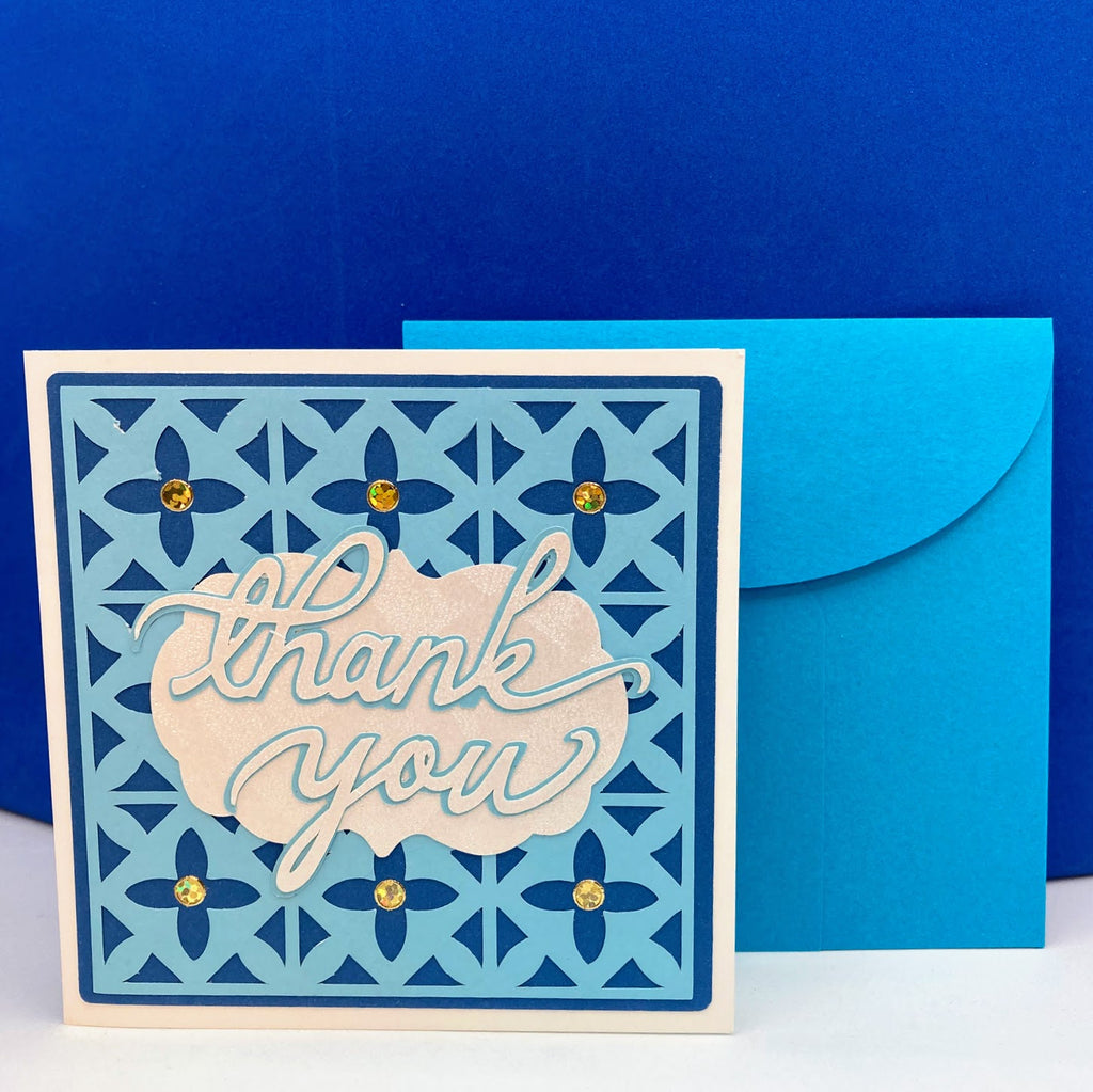 Thank You Card With Decorative Background