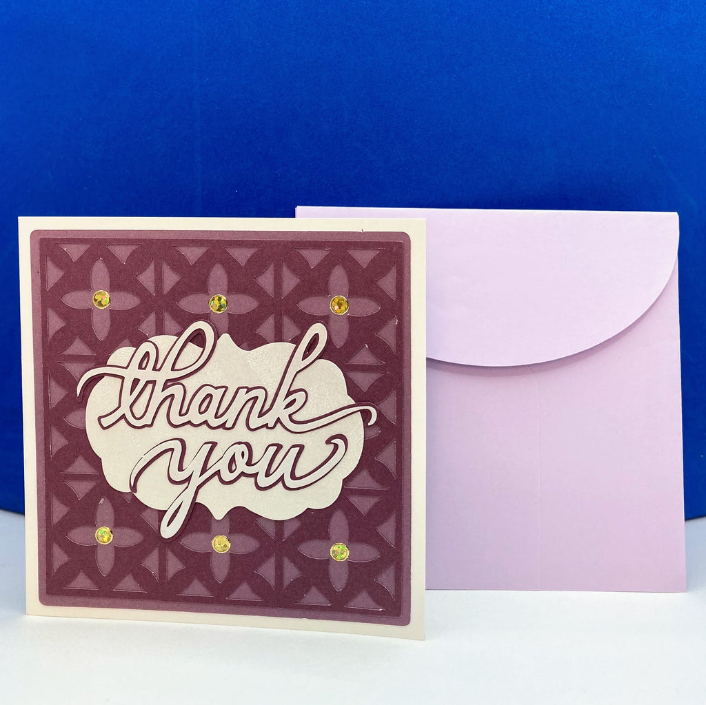 Thank You Card With Decorative Background